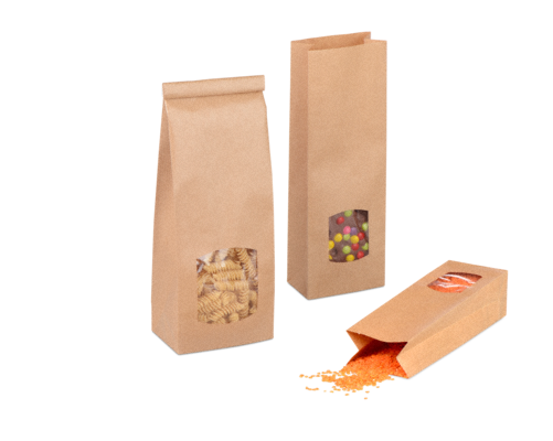 Vrećice s prozorčićem, kraftpapir + OPP