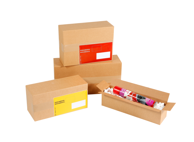 Dugačke kutije, gore sklopive, smeđe