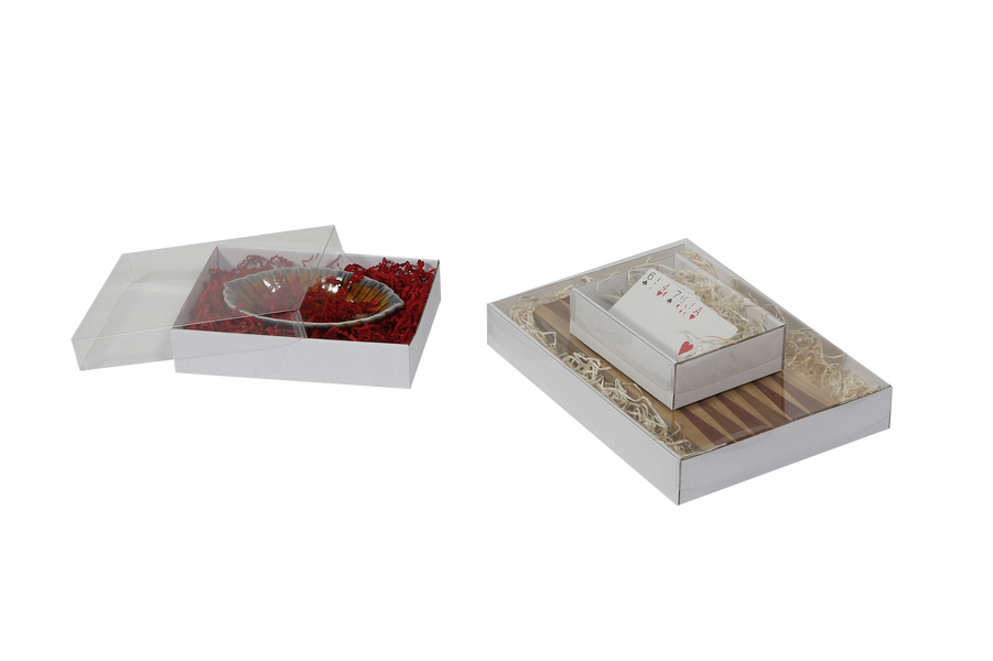 Kutije s prozirnim poklopcem, bijele