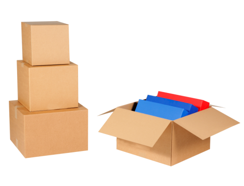 Preklopive kutije, 1-valne, kvadratne, smeđe